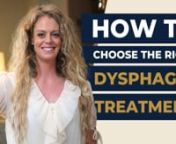 There are dozens of dysphagia treatment options SLPs can implement, but HOW does an SLP actually choose the right treatment? nnOne of the most fulfilling moments a med SLP can experience is watching or hearing about their patient finally eating their favorite snacks or meals with loved ones once again. nnBut in order to get our patients there, we need to know how to create the best dysphagia treatment plan for that person and their specific deficits, and I’m going to talk about three important