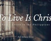 To follow the service, you may prefer to view the bulletin online or download and print it. Click on this link to bring up the bulletin: https://htcraleigh.org/wp-content/uploads/2022/10/MP-October-23-2022.pdfnnTo Live Is Christ: Paul&#39;s Letter to the PhilippiansnPaul wrote to the Philippians from prison, most likely in Rome. He was on trial and his life was at stake, but the letter sparkles with joy as he encourages and instructs his friends. Paul writes with the wisdom of a man who knows what m