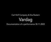 Var­dag is a duet cho­reog­rap­hy crea­ted and per­for­med by Carl Knif and Pia Re­nes. The per­for­man­ce con­temp­la­tes the eve­ry­day th­rough Pia’s pers­pec­ti­ve. She gui­des us th­rough her rou­ti­nes, hob­bies, and work. The st­ruc­tu­res, co­lour co­des, and rhythms of her week­ly sc­he­du­le trans­form in­to mu­sic and mo­ve­ment. The eve­ry­day be­co­mes poet­ry, the small be­co­mes big in this in­ti­ma­te stu­dy of ti­me and its es