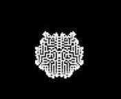 I blitted letters into a 2D cellular automata world, then let the automata run for 100 steps for each lowercase letter of the alphabet. The CA rule I used was