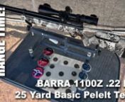 It’s time to start pellet testing with our BARRA 1100Z .22 PCP. This &#36;300 PCP has already impressed us with its ability to shoot sub 1” at 50 yards.What’s the best pellet and exactly how far can we push the BARRA 1100Z?Well, that’s what we are going to find out.Today we’ll be looking at some basic pellet testing at 25 yards as we start to drill down to what pellet will give us the best results. nnMan, it’s a great time to be an airgunner!!!nnWe’d like to thank BARRA Airguns f