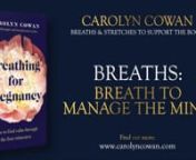 This is a simple breath practice that can be done any time, anywhere. Practice with me here, and learn more in the book. Get a copy of it here: nnhttps://amzn.eu/d/9fPpfw1 nnPlease note that by taking part in this series, you agree to my terms and conditions and have noted the medical disclaimer, which is copied below.nnI very much hope that you find the book, and these videos, a source of comfort and support during your pregnancy and postnatal period. nnIf you have questions or feedback whils