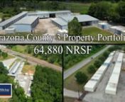 The Brazoria County 3 Property Portfolio is 3 self-storage facilities that total 64,880 net rentable square foot of self-storage. There is Lone Star RV &amp; Mini Storage Brazoria and AD Storage both in Brazoria, Texas that sit about 1 mile apart on TX State Highway 36. There’s also Lone Star Storage RV &amp; Mini Storage Sweeny in Sweeny, Texas about 10 miles away. The properties are located approximately 50 miles south of downtown Houston. The properties sit on a combined 5.55 acres with 9 s