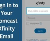 Trouble getting into your Comcast or Xfinity login email or voicemail? This simple video shows you how to sign in to your Comcast Xfinity email account in the year 2023.nnSteps to ConnectXfinity.com EmailnnOpen a web browser and go to https://login.xfinity.com/login to get to the Comcast Xfinity login page.nEnter your Xfinity username or email address in the