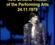 LIZA MINNELLI at the New Orleans Theater of the Performing Arts, 24.11.1979n(heute &#39;Mahalia Jackson Theater of the Performing Arts&#39;)nIm ersten Teil die junge Minnelli überwiegend ruhig, balladesk, bluesig. Gewissermaßen für die „Blaue Stunde“, im Medley dann wie erwartet.nn1. How Long Has This Been Going Onn2. It&#39;s A Miraclen3. My Shipn4. The Man I Loven5. Come In From The Rainn6. New York Medley (8min)