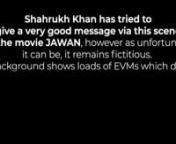 A very good message given by Shahrukh Khan in movie Jawan. Also check the link on how a EVM is hacked https://www.youtube.com/watch?v=O7K0ccCoK80