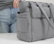 Diaper Tote Bag with Laptop Sleeve | Wipe pocket from diaper