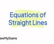 Everything you need to know to answer exam questions on Equations of Straight Lines! Check out the full video at https://www.savemyexams.co.uk/dp/maths/