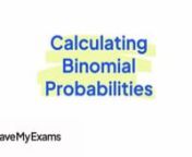 Everything you need to know to answer exam questions on Calculating Binomial Probabilities! Check out the full video at https://www.savemyexams.co.uk/dp/maths/