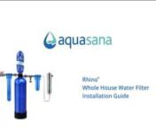 Aquasana whole house Rhino® systems provide long-lasting, high-performance water filtration for great-tasting, healthy water throughout your entire home.nnRhino® whole house water filtration systems provide benefits throughout your entire home. Cooking with filtered water produces stronger flavors, quicker cooking times, and all-around optimal results in the kitchen. Whole home filtration that reduces chlorine or chloramines also helps improve your indoor air quality, since these chemicals can