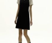dp button sleeveless mini dress - black from sleeveless