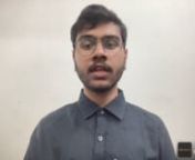 Hi there, my name is Harshit Agarwal. I am pursuing BTECH in computer science and Engineering from Vellore Institute of Technology, Vellore, Tamil Nadu, India. This is my video resume. Feel free to get in touch with me. nYour feedback would mean a lot.nThank you