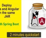 Get started to build a Java and Angular full-stack web app in 2 minutes.nPost: https://marco.dev/deploy-java-angular-onenGitHub: https://github.com/marco76/java-angular-basic.gitnnThe commands used in the video are:nngit clone https://github.com/marco76/java-angular-basic.gitncd ./java-angular-basic.gitnmvn clean packagencd ./backend/targetnjava -jar backend-0.1-SNAPSHOT.jarnnMaven should download all the required dependencies to start the application on localhost:8080.nnThe goal is to give you
