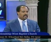 Guest: Dr. Freddy Haynes, Pastor of Friendship West Baptist Church in Dallas, TX.nPastor Haynes makes good on his promise to be a guest on the Cheryl