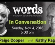 Join us for a visit with award-winning authors Kathy Page &amp; Paige Cooper, hosted by Andrew Weiss!nnKathy Page &amp; Paige Cooper: In Conversation with Andrew WeissnWhen: 2 November, 5pmnWhere: Museum London, Lecture TheatrennOur