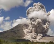 Low resolution version of footage of the eruption of stratovolcano Sinabung in Karo regency, North Sumatra, Indonesia, 2014-2018. nThe volcano is a pleistocene-to-Holocene stratovolcano of andesite and dacite.n4K clips available for licensing.