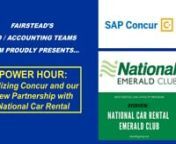 WHAT TO EXPECTnWHAT WE WILL LEARN TODAYnnIn this online seminar, you will learn:n nOur Exclusive Partnership program with NATIONAL CAR RENTAL Expectations –Did you know that National Car Rental is owned by its parent company, Enterprise Rent-A-Car?Learn about the member benefits when you join National’s EMERALD CLUB, Including benefits for your personal travel car rentals!nnMy Account with National - Learn how to register for National&#39;s Emerald Club online for account set-up and access