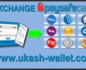 Paysafecard vouchers and Bitcoin / Litecoin / Ethereum exchange instantly: http://ukash-wallet.com/nWe accept pre-paid vouchers of Paysafecard for an exchange to digital currencies of payment systems PayPal, Perfect Money, Skrill, Webmoney and cryptocurrency Bitcoin, Litecoin, Ethereum. On our website you can convert the Paysafecard codes on electronic money at any time.nWe sell digital currency with Paysafecard 24 hours a day, 7 days a week.nWe accept Paysafecard from the following countries: U
