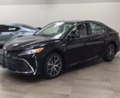View photos and more info at: https://app.cdemo.com/dashboard/view/report/20210602uvbroixo. This is a Black 2021 Toyota CamryReview Sherwood Park AB - Sherwood Park Toyota with CVT Transmission transmission Black color andinterior color.(Uploaded by DataDriver).
