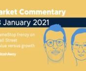 Watch Freddy Lim, StashAway Co-founder and Chief Investment Officer, and Philipp Muedder, Head of Financial Planning, discuss the latest global events and their potential impact on the markets.nnIn this episode:nStashAway now has US&#36;1 billion in assets under management [0:10]nGameStop’s short squeeze, r/wallstreetbets versus hedge funds[00:52]nWill the bullish trend from the start of 2021 turn into a bubble?[04:08]nMonitoring environmental metrics on investments[07:15]nValue versus growt