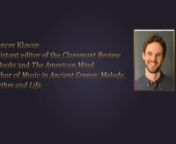 This month&#39;s podcast is with Spencer Klavan, host of the Young Heretics podcast, assistant editor of the Claremont Review of Books and The American Mind, and author of Music in Ancient Greece: Melody, Rhythm, and Life.nnnWe discuss the role music played in the ancient world, the new discoveries that have been found in this previously mysterious field, as well as the fascinating intersection between music, cosmology and education. nnNote from Spencer: The Mesomedes hymns were published in 1581 by