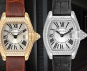 A pair of dazzling Cartier Roadster watches for the ladies. One comes in 18k yellow gold, the other in 18k white gold. Both possess diamond bezels, silvered dials, and a choice of a brown or black leather bracelet. Which one would you choose?nnCheck out our collection of Cartier watches for men and women at SwissWatchExpo.nnFeatured Watches:nnCartier Roadster Ladies 18K Yellow Gold Diamond Watch WE500160nhttps://www.swisswatchexpo.com/watche...​nnCartier Roadster 18K White Gold Diamond Ladies