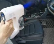 Misiting sprayer Disinfectant sanitizer gun in use from sanitizer gun