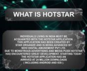 Hotstar is an OTT stage which offers the most inventory offered on cell phones and the web. Hotstar advertising agency in India makes it a total video destination for purchasers. The stage is uniquely planned and worked for one explanation. nIt gives the best video experience to TV shows, films and sports across the board destination with Hotstar advertising agency in India. Gain admittance to all scenes of your number one TV shows, full Bollywood motion pictures, English, Tamil, Kannada, Malaya