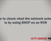 In this video we show how to use the DHCP protocol to figure out what the network scheme is for your network. If the network is not a 192.168.1.xxx network then you will need to move onto our initialize and configure an IP camera over a different network.