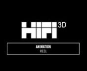 Here is a reel of some of HiFi 3D&#39;s animation work over the last few years.nnFor more info, and project-specific credits, go to www.hifi3d.com