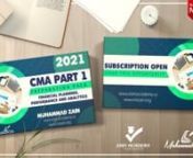 CMA Part 1 – Preparation Pack – 2021 is available for subscription from https://zainacademy.us/product/cma-part-1-preparation-pack-2021/. This preparation pack will prepare you for CMA exams conducted by the Institute of Management Accountants (IMA), US.nnCMA Exams are easy to pass by understanding the core topics presented in the syllabus and applying them in the real case scenarios. You will be testing at higher cognitive levels. CMA Part 1 exam is more challenging as compared to CMA Par