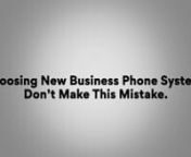 Blog: Choosing a New Business Phone System? Read This First.nhttps://easyonhold.com/blog/new-business-phone-system-read-this-first/nnnnIntron00:00:01:13 - 00:01:19:11nnHere&#39;s the challenge that we&#39;re seeing: whether it&#39;s a small company or a contact center, at some point they&#39;ve got to replace the phone system. That means going to the cloud, going to the cloud VoIP, which has all kinds of flavors. And what we&#39;re seeing is that they see all the features such as chat, online conferencing, all the