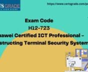 ✅Follow this Link and Try the Product 100% Free: https://t.ly/8woUn✅Subscribe to our Channel to Learn More About the Top IT Certificationn✅For more Information about CertsGradecourses, visit: n✅Facebook: https://t.ly/mMKxnIn this video, we learn about Huawei Certified ICT Professional - Constructing Terminal Security Systemn1. Top Questions &amp; Answers of Huawei Certified ICT Professional - Constructing Terminal Security Systemn2. Overview of Huawei Certified ICT Professional - Const