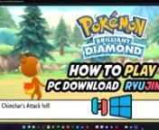 Play Pokemon Brilliant Diamond now on PC with the latest and most current build of Ryujinx Emulator. If you haven&#39;t heard about Ryujinx Emulator, it&#39;s a NSWitch emulator for PC. It basically plays Nintendo Switch games into your PC or Laptop as long as you have the hardware power to do so. So be sure to check on the recommended specs for Ryujinx before following this guide. Once you meet it then you can proceed into the video and follow all the steps. Pokemon BDSP runs perfectly well in PC today