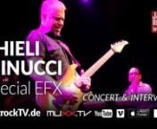 We met Chieli Minucci and Special EFX for a great live show and an interview. The Band performed at the Metropool in Hengelo (NL) and had a special guest on percussion that night.nnBand:nChieli Minucci, GuitarsnJay Rowe, KeyboardsnJerry Brooks, BassnLionel Cordew, DrumsnnSpecial Guest:nMartin Verdonk, Percussionnnwww.ChieliMusic.comnwww.MartinVerdonk.comnnThe show was presented by SmoothJazz-Europe www.smoothjazz.eu.nn(deadline for winning the JazzrockTV coffee mug is December 15th 2011)