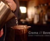 Another little video, this is Crema // Beve&#39;s second brew method class. nnThese people are doing some amazing stuff with coffee right here in Nashville. Stay updated on when the next class will be:nnhttp://www.crema-coffee.comnhttp://www.bevecoffee.comnnAlso, HUGE thanks to Madi Diaz for allowing us to use her song