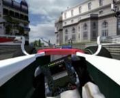 Simulación de Q2 en el circuito de Mónaco desde el punto de vista del piloto.nnEl coche es un Force India con la librea del McLaren de 1991 y el casco de Ayrton Senna.