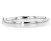 https://www.ross-simons.com/944517.htmlnnThe epitome of simple and sleek, this handcrafted bangle bracelet shines in polished sterling silver. It is a must-have accessory for every jewelry box! Figure 8 safety. Hinged, sterling silver polished bangle bracelet.