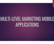 Multi-Level Marketing Mobile Applications are one of the best tools needed for every MLM client to enhance MLM business.Companies invest in technologies and hire a high potential team to MLM software and support the customers. Mobile Application Technologies provides the most prosperous business solutions that help connect customers or clients with the distributor easily.n MLM app provides an easy and powerful platform to the users. With this interface, users can interact with all the MLM Busine