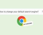 How To Change Your Default Search Engine In Google ChromennnAbout 30 percent of web traffic is generated using internet search engines, the software that retrieves information in response to a spoken or written query. Your search results influence everything from what you think to what you buy.nnMost web-enabled devices like laptops and smartphones come with a default web browser, which comes with a default search engine. The most common default search engines—Google and Bing—are ad-based, m