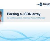 A video tutorial on how to flatten out JSON data using Datameer.