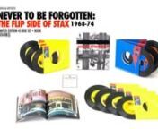 Never To Be Forgotten: The Flip Side Of Stax 1968-1974 is Light In The Attic’s Record Store Day 2012 love letter to some of the lesser-known Stax Records artists, collected and presented in a knock-out 7” vinyl box set. Containing 10 faithfully reproduced 45-rpm singles from Mable John, Bernie Hayes, Lee Sain, Melvin Van Peebles, Roy Lee Johnson &amp; The Villagers, and John Gary Williams, in addition to label stalwarts Johnnie Taylor, Mad Lads, Emotions, and Rufus Thomas, prepare to move, g