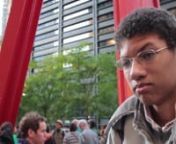 Jelani, a 16-year-old protester who traveled with his grandmother from Pontiac, Michigan to New York City for the Occupy Wall Street protests.