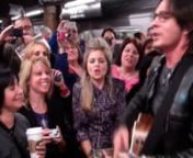 Rick Springfield took to the New York City subway stations on Oct. 10, 2012 to perform for NYC commuters to promote the release of his new album