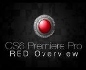 This video tutorial covers how RED (R3D) files work natively within Adobe&#39;s CS6 Premiere Pro. Topics included are importing, adjusting RED RAW metadata, saving presets, adjusting RED Rocket, and using RMD files.nnDownload Premiere Pro Workflow Guides here: http://www.red.com/learn/workflow/workflow-guidesnnMore articles and videos on RED workflow can be found at http://red.com/learn/workflow
