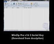 Download WinZip Pro 16.5 Serial Key from: http://crackpro.blogspot.com/2012/09/winzip-pro-165-serial-key.htmlnnTutorial how to use it:n1. Download Winzip.Pro.16.5.Serial.Key.rarn2. Select &#39;Regular Download&#39;. Simply fill in a short free survey and then download the filen3. Use Information included in .txt To Register.nZip filesnnWinZip compresses files into the following formats: Zip, LHA, and Zipx (our smallest file format to date).nnUnzip FilesnWinZip can extract content from the industry&#39;s w