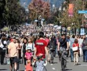 Some 40,000 people flooded downtown Berkeley on a brilliantly sunny day in October, as the city became the latest in the San Francisco Bay Area to host a