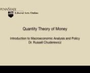 ECON104-Lec8-12: Quantity Theory of Money from quantity theory of money