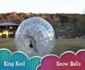 King Kool&#39;s Giant Snow Balls are big enough (and safe enough) for both kids and adults, it&#39;s like nothing you&#39;ve experienced before. You&#39;ll have a blast rolling around on just about any surface. For even more fun, add the ramp or a second hamster ball to create competitions.