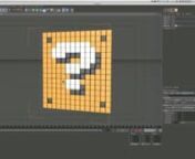In this tutorial I break down how to make the classic mario question mark box, using only one material and one cloner object, along with a few effectors.nnHere is the Mario Cube that i&#39;m creating - http://static.tumblr.com/bx75kaq/Z1mm7r1rq/mario_cube_v1.jpgnnCheck out the post on my blog! - http://nicholasbrave.tumblr.com/